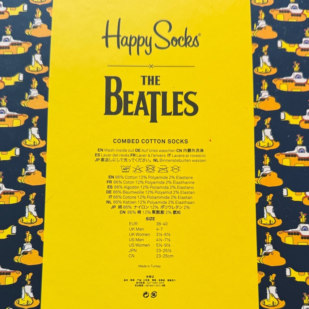 Happy Socks The Beatles Limited Edition Set - Yellow and Multicolor - Picture 4 of 5